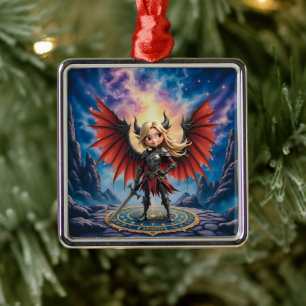 Lerne Emberlyn kennen — die lächelnde Chaoswächter Ornament Aus Metall