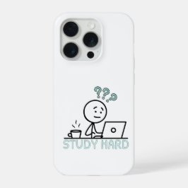 Lerne Hart Motivations-Cartoon-Stickman iPhone-Hül iPhone 15 Pro Hülle