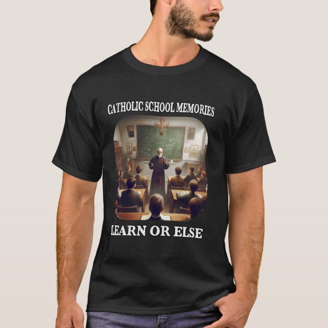 Lerne oder anders Witzige sarkastische katholische T-Shirt (Vorderseite)