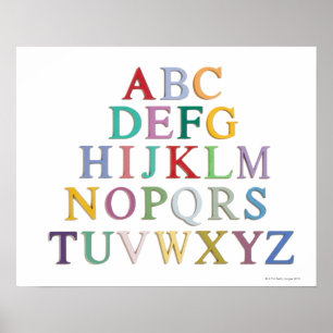 Lernen, Buchstaben, Alphabet Poster
