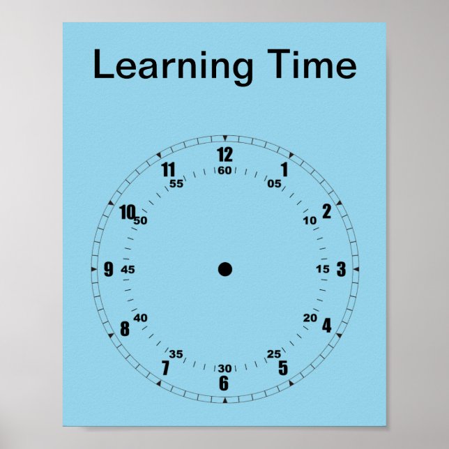 Lernen, das Zeitplaner zu erzählen Poster (Vorne)