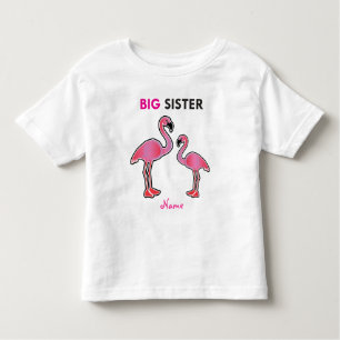 Lernen den Süßigkeits-große Schwester-Flamingo Kleinkind T-shirt