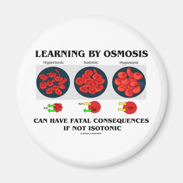 Lernen durch Osmose fatale Folgen (Biologie) Magnet (Vorne)