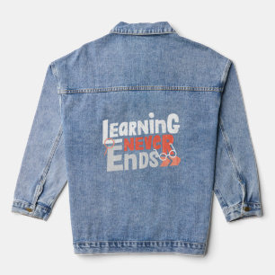 Lernen endet nie jeansjacke