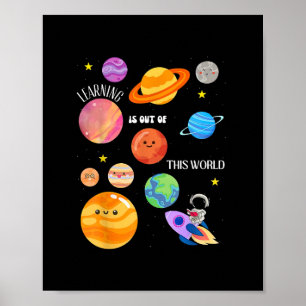 Lernen ist außerirdisch Weltraumwissenschaft Poster