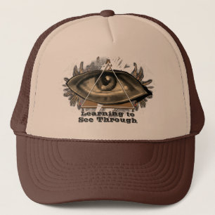 Lernen mit einem Auge durch Dreiecke zu sehen Truckerkappe