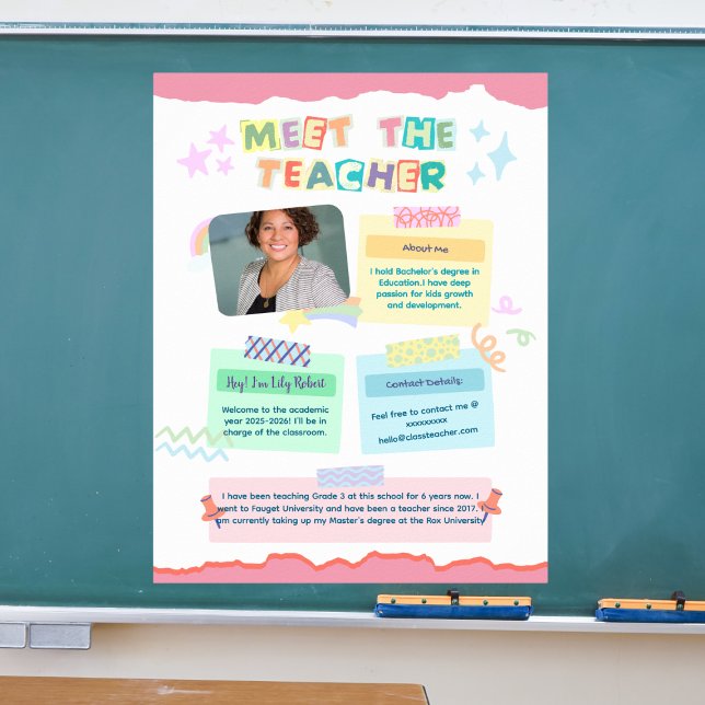 Lernen Sie das Lehrer-Schulklassenplakat kennen Poster (Von Creator hochgeladen)