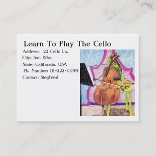 Lernen Sie den Cello zu spielen Visitenkarte