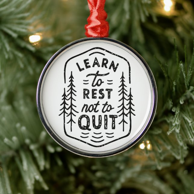 Lernen Sie, die Erholung nicht mit motivierend Anf Ornament Aus Metall (Baum)