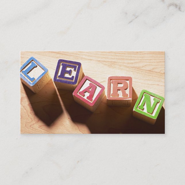 LERNEN SIE ERZIEHER-VISITENKARTE VISITENKARTE (Vorderseite)