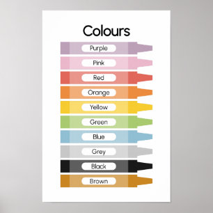 Lernen Sie Farben  Poster