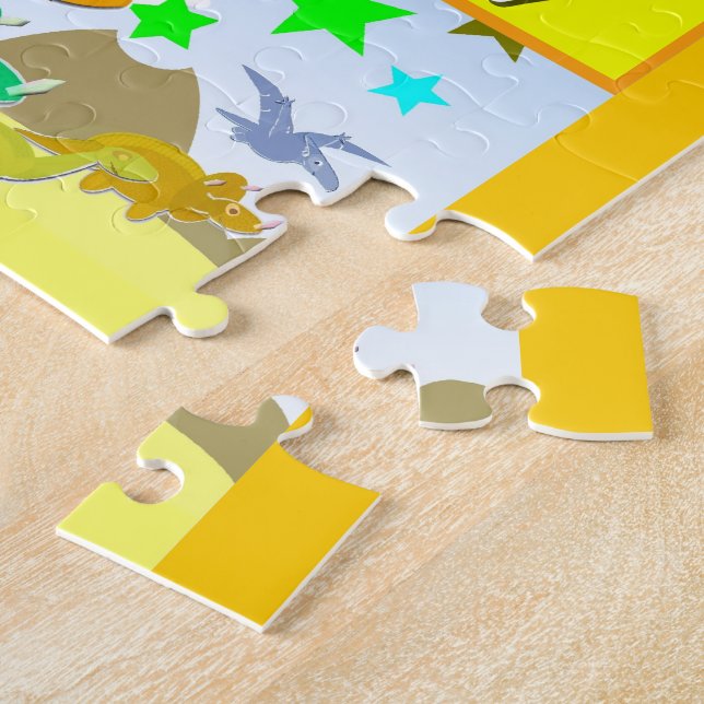 Lernen Sie Ihr ABC mit Dinosauriern A bis Puzzle (Seite)