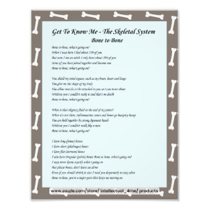 Lernen Sie mich kennen - Wissenschaft, Skelettsyst Fotodruck