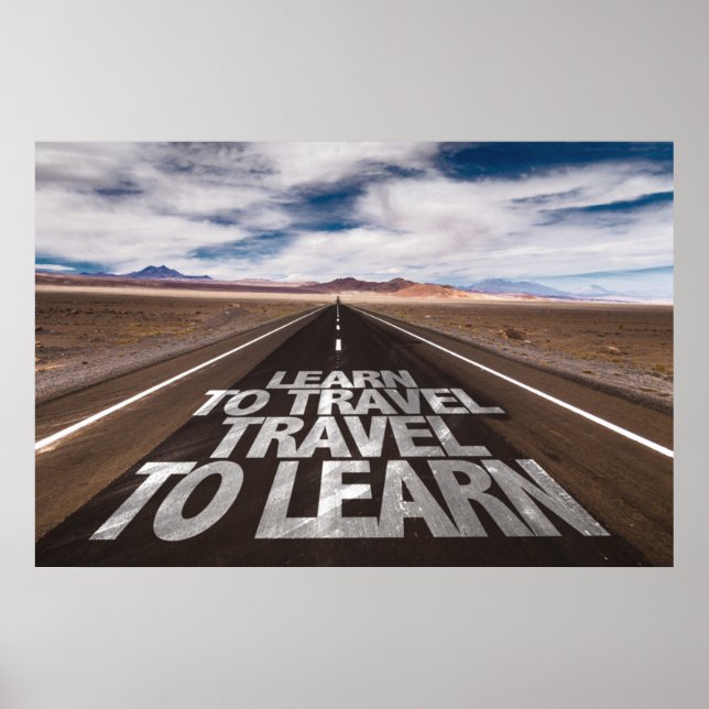 Lernen Sie Reisen zu lernen Poster (Vorne)