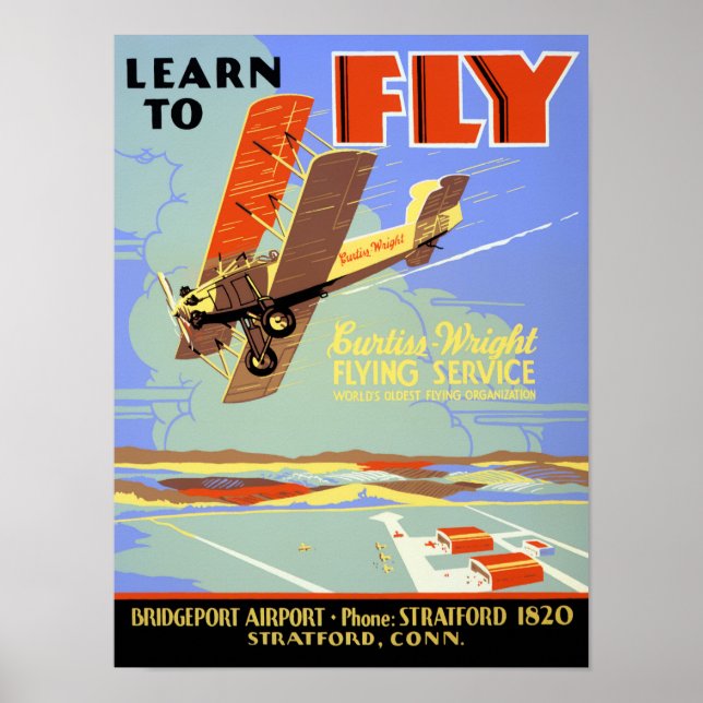 Lernen Sie Vintage Poster wiederhergestellt zu fli (Vorne)