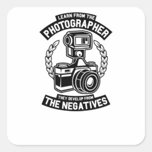 Lernen Sie vom Fotografen Quadratischer Aufkleber