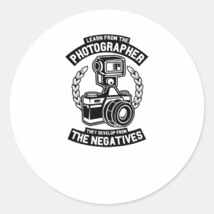Lernen Sie vom Fotografen Runder Aufkleber