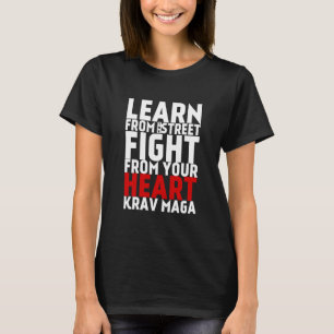 Lernen Sie vom Straße Krav Maga Schwarzen T-Shirt