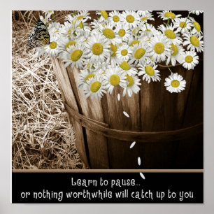 Lernen Sie zu pausieren Poster