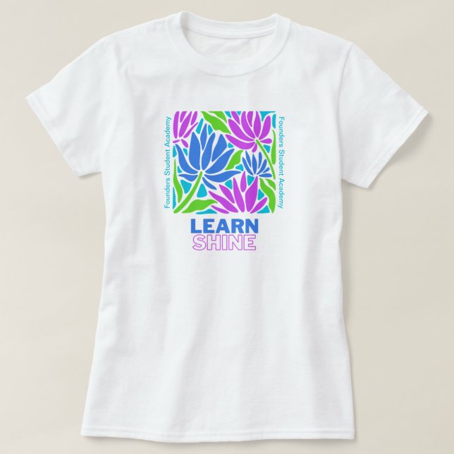 Lernen Sie zurück zum Schullehrer T-Shirt (Design vorne)