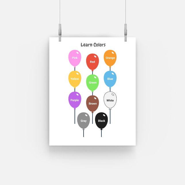Lernen von Farben mit Ballons Poster (Von Creator hochgeladen)