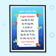 Lernen wir das ABC-Plakat für Kinder