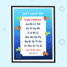 Lernen wir das ABC-Plakat für Kinder Poster