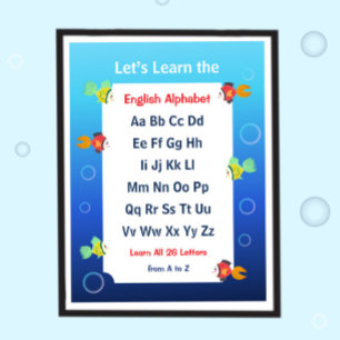 Lernen wir das ABC-Plakat für Kinder Poster