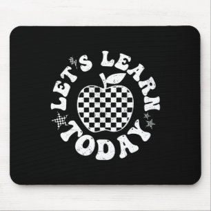 Lernen wir heute Kariertes Apfel-Back-to-School-T Mousepad