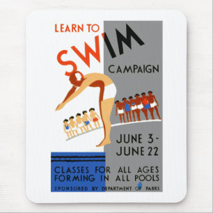 Lernen zu schwimmen mousepad