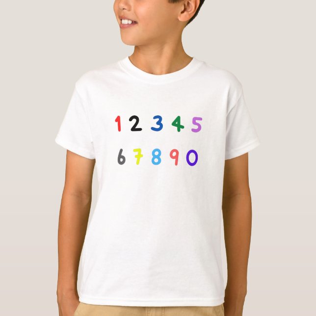 Lernnummern T-Shirt (Vorderseite)
