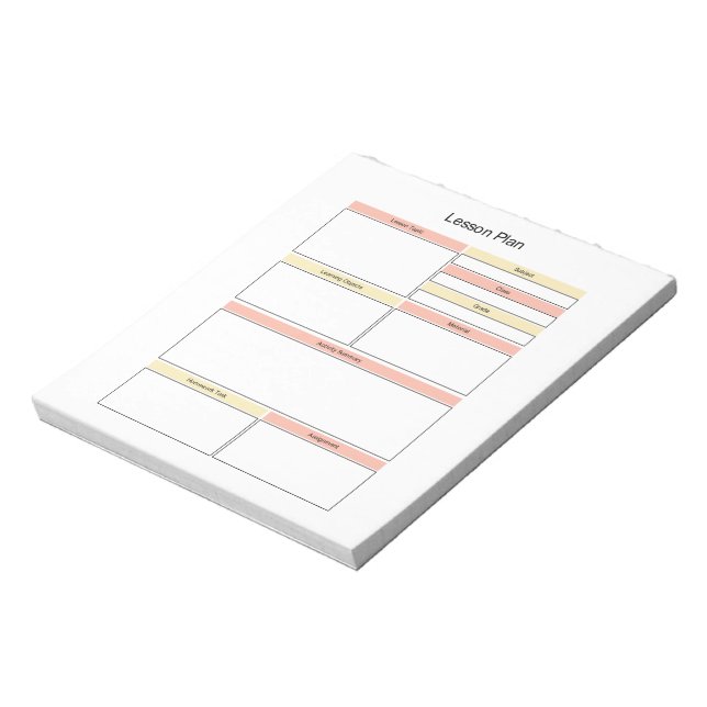 Lernplan Notepad Notizblock (Rotiert)