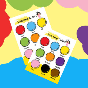 Lernposter für Farben Poster