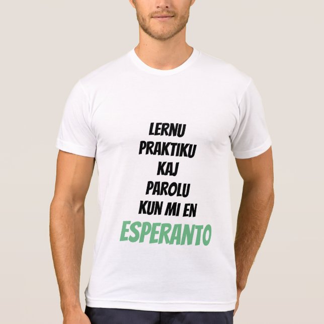 Lernu Praktiku Parolu T-Shirt (Vorderseite)