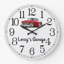 Leroy's Garage Red & White Classic Car