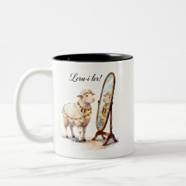 Leru-i Ler Sheep Gift - Romanian Diaspora Holiday Zweifarbige Tasse