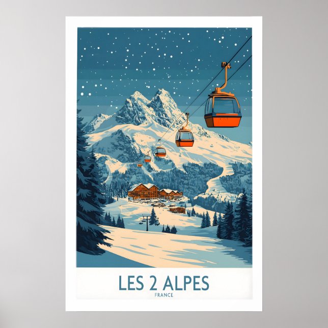 Les 2 Alpes Ski Poster 1 (Vorne)