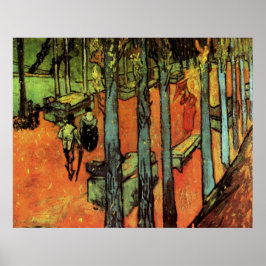 Les Alyscamps, Autumn Leaves von Vincent van Gogh Poster