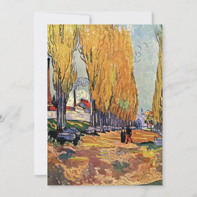 Les Alyscamps (Friedhof) von Vincent van Gogh Einladung (Vorderseite)