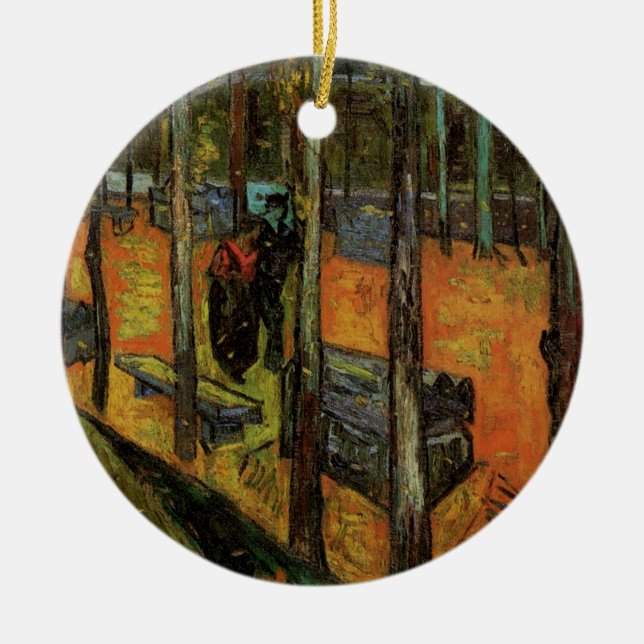 Les Alyscamps (Friedhof) von Vincent van Gogh Keramik Ornament (Vorne)