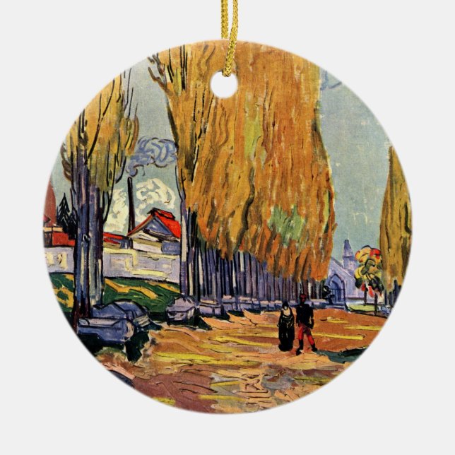 Les Alyscamps (Friedhof) von Vincent van Gogh Keramikornament (Vorne)