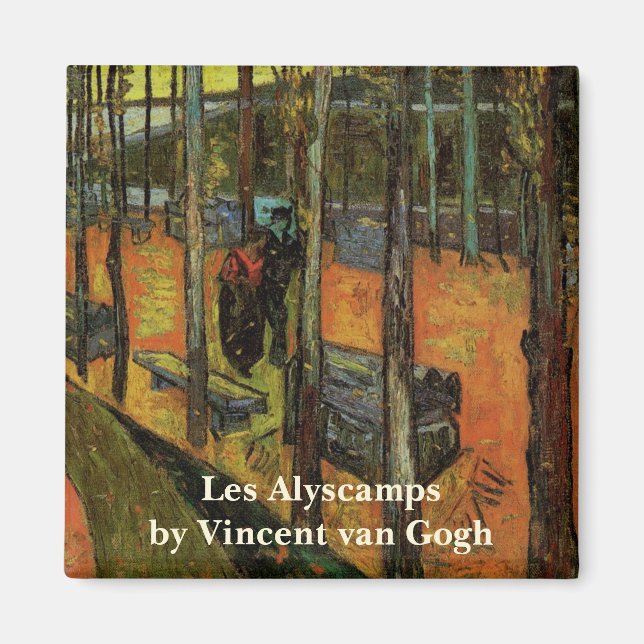 Les Alyscamps (Friedhof) von Vincent van Gogh Magnet (Vorne)