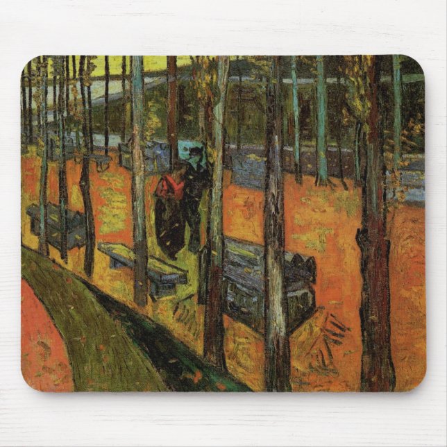 Les Alyscamps (Friedhof) von Vincent van Gogh Mousepad (Vorne)