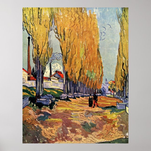 Les Alyscamps (Friedhof) von Vincent van Gogh Poster (Vorne)