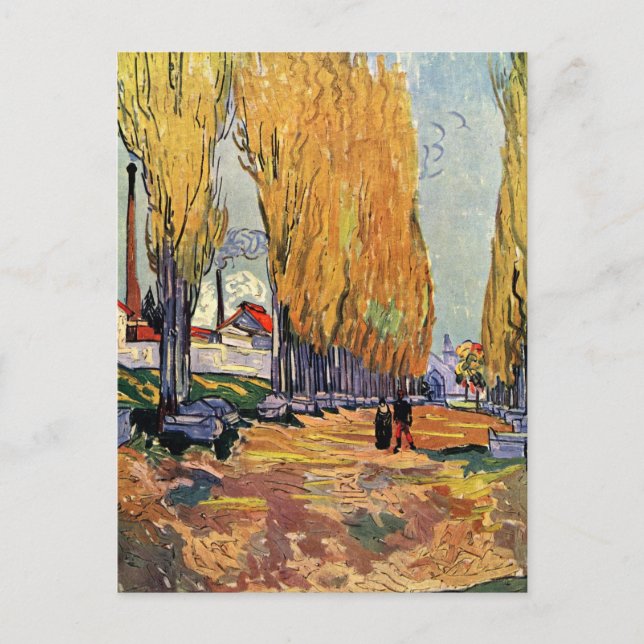 Les Alyscamps (Friedhof) von Vincent van Gogh Postkarte (Vorderseite)