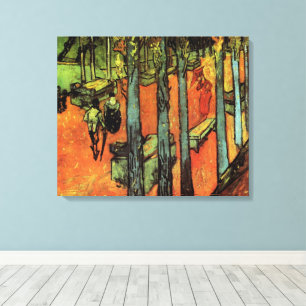 Les Alyscamps, Herbstblätter von Vincent van Gogh Leinwanddruck