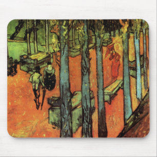 Les Alyscamps, Herbstblätter von Vincent van Gogh Mousepad