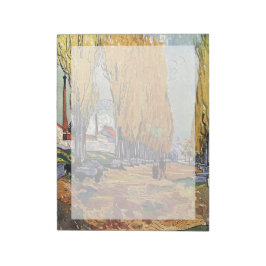 Les Alyscamps von Van Gogh. Herbstlandschaft Notizblock