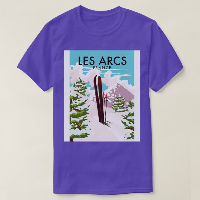 Les Arcs France - Skiposter T-Shirt (Design vorne)
