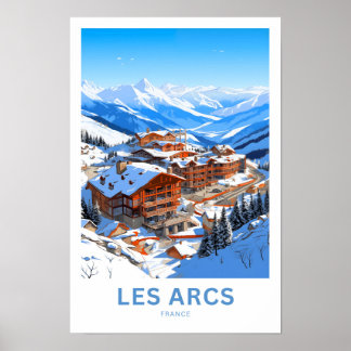 Les Arcs France Travel Print Poster